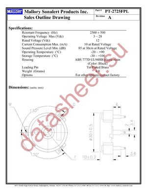 PT-2725FPLQ datasheet  